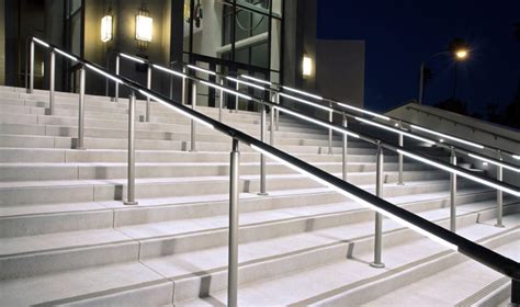 round aluminum rail fabric back lit|illuminated handrail.